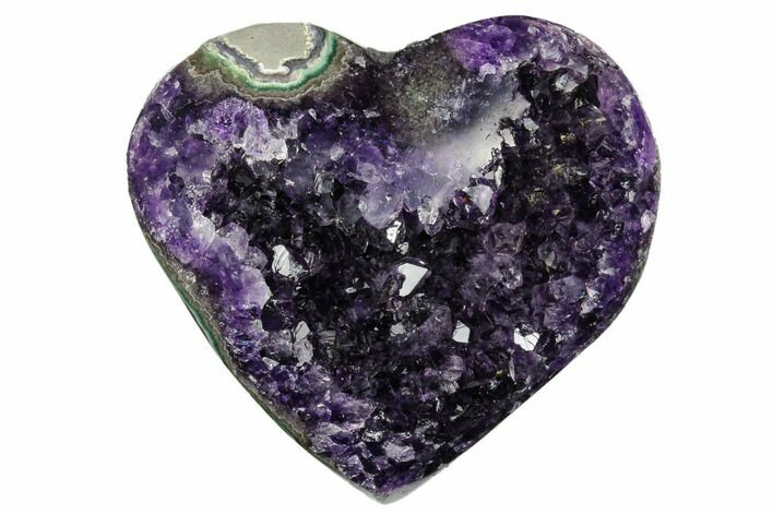 Dark Purple Amethyst Heart - Uruguay #173226